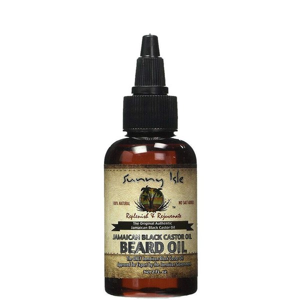 Sunny Isle Natural Jamaican Black Castor Oil Beard Oil 2 oz