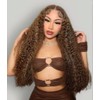 DaXunDi 30 Inch Honey Blonde Lace Front Wigs Human Hair