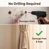 YISARSH Wood Bead Magnetic Curtain Tiebacks, No Drill Curtain Tie