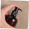 LABRIMP 5pcs Tawny Shampoo Emulsion Pump Bottles Portable Travel Containers