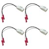 WELURE 4X Front Rear Door Speaker Wire Harness Connector Plug
