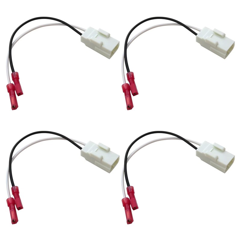 WELURE 4X Front Rear Door Speaker Wire Harness Connector Plug