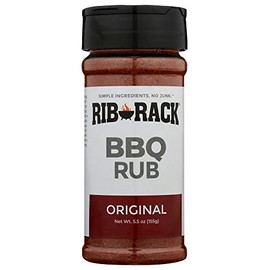Rib Rack Dry Spice Rub - Original, 5.5 oz. - Meat Seasoning for BBQ, Grill, Smoker - All Natural Ingredients (Packaging May Vary)