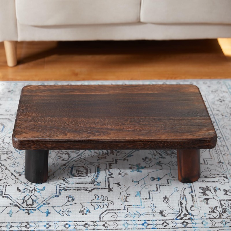 GZQWDC Japanese Style Wood Convertible Low Table - Multifunctional Meditation