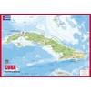 Cuba Physical Map - 23.3 x 16.5 Inches - Paper