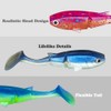 Bwilixiumei 10Pcs Soft Plastic Fishing Lure - Paddle Tail Swimbaits