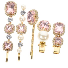 Set of Decorative Hair Accessories: Rhinestone Headdress, Bobby Pins, Hair Clips, and Hair Barrettes for Girls and Women, Made of Metal