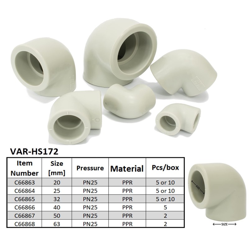 AERZETIX - C66863 Set of 5 90° Angle / Elbow