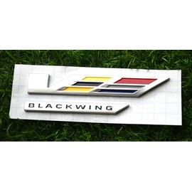 V-Blackwing Emblem V-Series Black Out Black Wing Badge V Logo Compatible with 2020-2025 CT4 CT5 86596092 (1Pcs Emblem - Chrome)