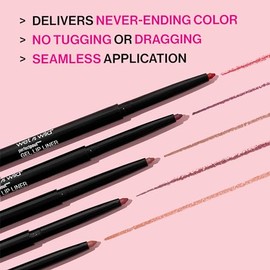 wet n wild wet n wild Lip Liner Perfect Pout Matte Retractable Gel Lip Liner Pencil, Plum Together