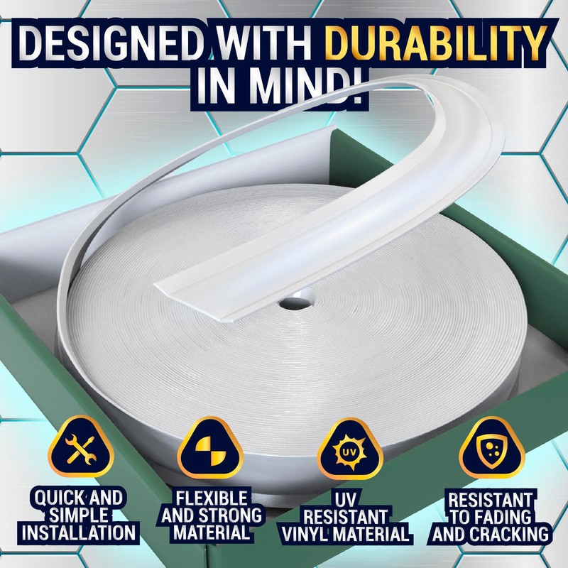 LATCH.IT RV Trim Molding Insert 7/8" (White) | 100’ RV