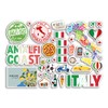A5 Sticker Sheet Amalfi Coast Landmarks Vinyl Stickers - Italy