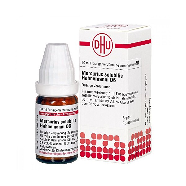 DHU Mercurius solubilis Hahnemanni D6 Dilution, 20 ml solution