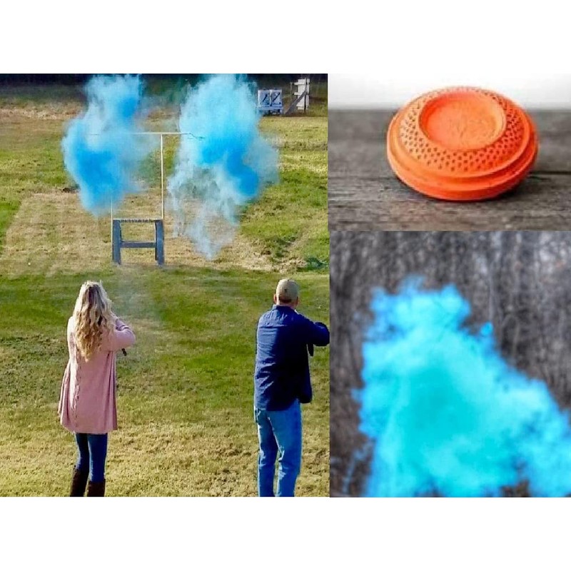 Gender Reveal Skeet Shooting Target Filled with Pink or Blue