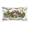 AACORS Mardi Gras Pillow Cover 12x20 Inch Masquerade Fleur De