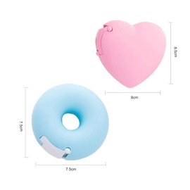 Pink Portable Candy Color Tape Dispenser Heart-Shaped Tape Dispenser Cute Roll Tape, Adhesives and Fasteners Tape Organizer Desk Home Office School Supply Tapes Office Tape Dispensers Office Supplies