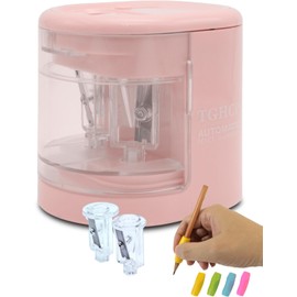 KENOU Electric Pencil Sharpener, Pencil Sharpener, Auto Shut-off Function, Compact, Mini, USB, Lightweight, Elementary School, Cram School, Office, Portable (Pastel Pink)