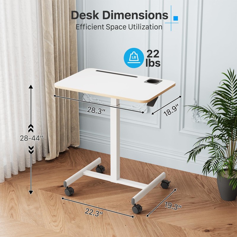 Liftsync Mobile Standing Desk, Rolling Laptop Cart Adjustable Height with