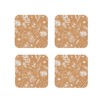 KitchenCraft Natural Elements Set of 4 Cork Coasters, 4 Biodegradable