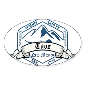 CafePress Taos Ski Resort New Mexico Sticker Oval Car Bumper Sticker