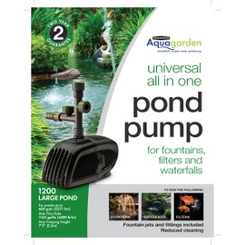 Aquagarden Pond Pump | Submersible Pump | Universal For Fountain Filters and Waterfalls | All in One Solution