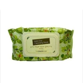 The Face Shop 더페이스샵 허브데이 클렌징 티슈 70매 x 3개YR The Face Shop Herb Day Cleansing Tissue 70 Sheets x 3 Packs