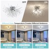 HMVPL Chrome Crystal 4-Light Mini Firework Ceiling Light Fixture, Modern