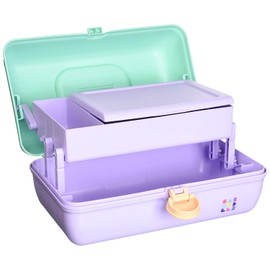 Caboodles On-The-Go Girl Sea foam Lid & Lavender Base Vintage Case, 1 Lb