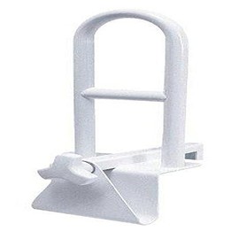 Medline Bathtub Grab Bar - Side Tub Locking, Stainless Steel, White - Secure & Durable Bathroom Safety Handle for Elderly & Disabled - Easy Installation & slip-resistant Grip - 1 Each