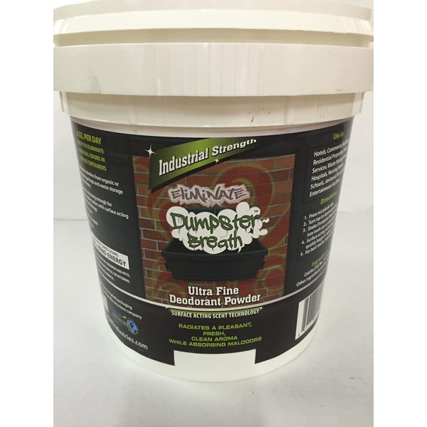 Dumpster Breath® Heavy Duty Commercial Odor Control Deodorant Powder for All Solid Waste Management Environments. - 10 Lb