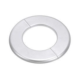 PATIKIL Wall Split Flange 3.07" (78mm),ABS Round Self-Adhesive Escutcheon Plate Buckles Water Pipe Cover for Kitchen Bathroom Arm Pipe Faucet Decoration, Silver