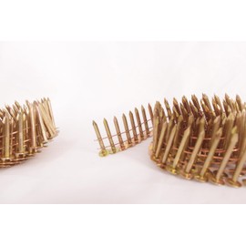 HIGOOD 1-1/4" RING GALV COIL ROOFING NAILS 7200pcs/PK, 15 Degree Round Head Smooth Shank Electro Galvanized Roofing Nails for Coil Roofing Nailer Gun.