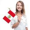 12 Pack Small Peru Flag Stick 5.3'' x 8.3'' -