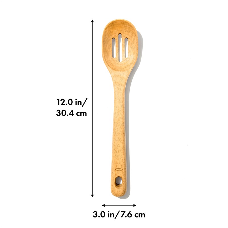 OXO Good Grips Large Wooden Slotted Spoon, Beech