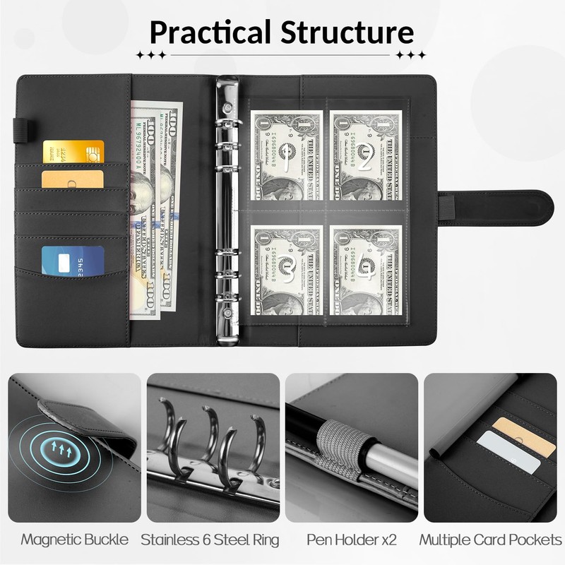 Sooez 100 Envelope Money Saving Challenge Book with 100 Pocket
