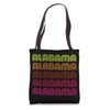Retro State of Alabama Inline Font Disco Design Vintage Tote