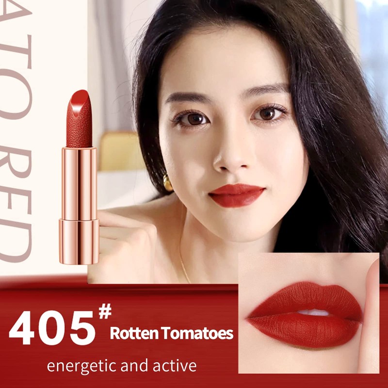 Matte Lipstick Set 3 Colors Lip Stick with Orange Chain