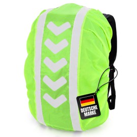FLEXEO Rain Cover Backpack Cover with Reflectors (42-55L) in Yellow, Waterproof Rain Cover for Backpacks, Rain Cover, Rain Cover, Rain Cover, Rain Cover, Backpack Cover Reflective