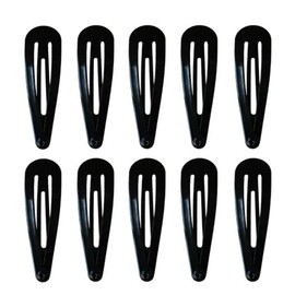 JRYXDS Pack of 10 5 cm Metal Hair Clips, Ideal for Girls, Children and Women (Black)