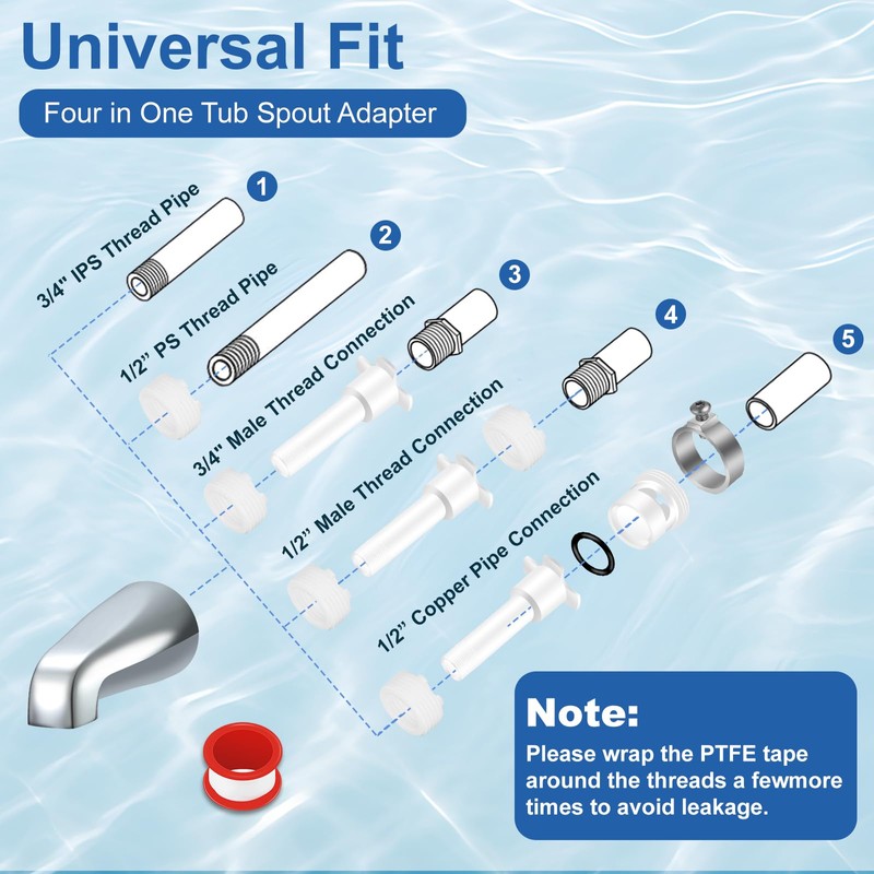 Tub Shower Trim Kit, Chrome Shower Knob 3 Piece and