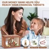 [2024 New] Cash Vault Wooden Savings Box, Piggy Bank for