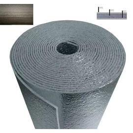 Reflective Black Silver Foam Insulation Thermal Heat Shield 24" x 100ft Barrier