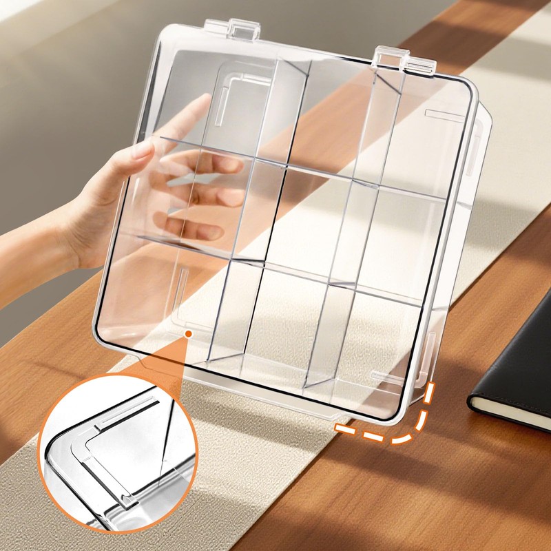 Charger and Cable Organizer Box with 10 Wire Ties, Adapter