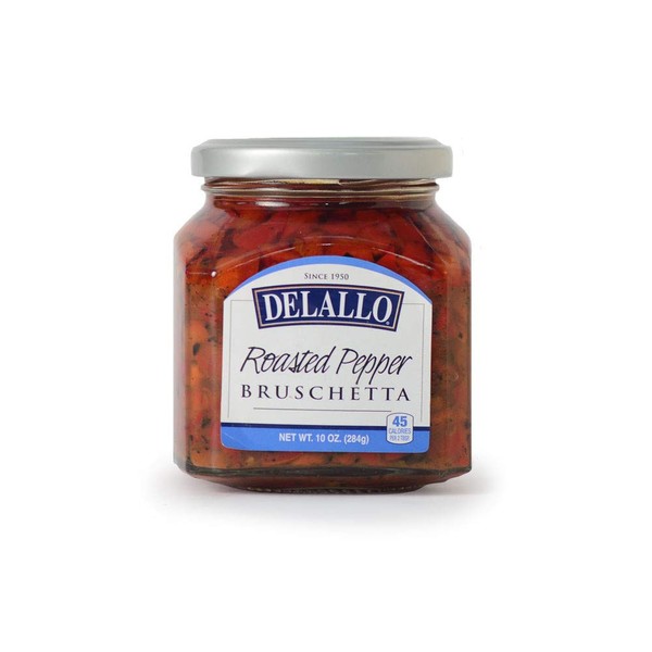 DeLallo Roasted Pepper Bruschetta, 10oz Jar, 3-Pack