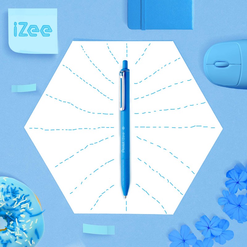 Pentel iZee Bolígrafo BX470 - Boli Retráctil con Cuerpo Mate