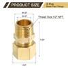 sourcing map 5Pcs Brass Pipe Fitting, 5/8" OD x 1/2"