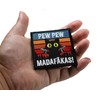 Retro Sunset Pew Pew MADAFAKAS Cat Tactical Embroidery Patch -