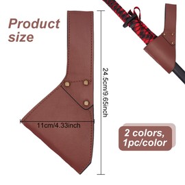 HOBBIESAY 2 Pieces Leather Sword Dagger Frog Leather Belt Sword Holder Rapier Knight Sword Holder Leather Sheath Sword Holder