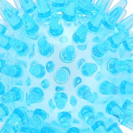 Kryoflare Soft Transparent Spiky Massage Ball, 7 CM, Blue for Hand and Wrist Deep Tissue Relief, Strength Recovery Exercise Tool