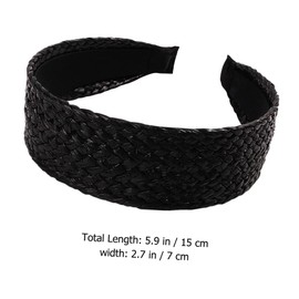 PACKOVE 3Pcs Creative Headdress for Women Elegant Raffia Straw Hairbands with Knotted and Crossed Designs Hair Accessories for Outdoor and Vacation Styling